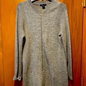 Long gray sweater size L